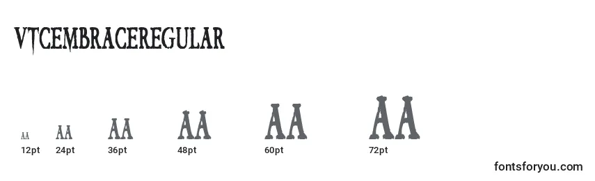 VtcEmbraceRegular Font Sizes