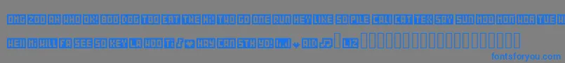 Czcionka Wordbits – niebieskie czcionki na szarym tle