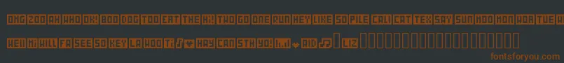 Fonte Wordbits – fontes marrons em um fundo preto