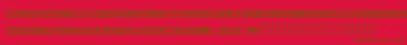 Fonte Wordbits – fontes marrons em um fundo vermelho