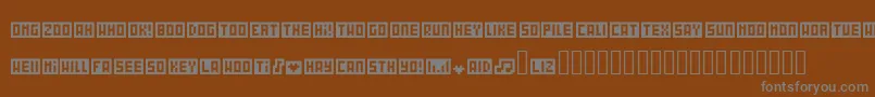 Шрифт Wordbits – серые шрифты на коричневом фоне