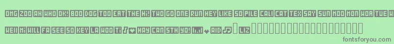 Wordbits Font – Gray Fonts on Green Background