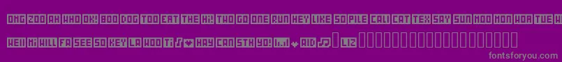 Fonte Wordbits – fontes cinzas em um fundo violeta