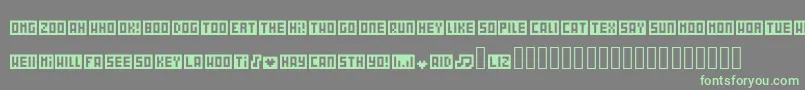 Wordbits Font – Green Fonts on Gray Background