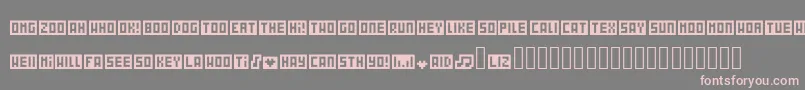 fuente Wordbits – Fuentes Rosadas Sobre Fondo Gris