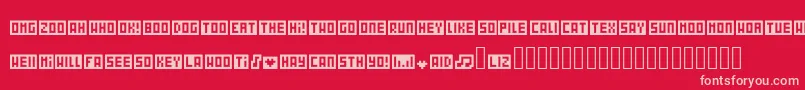 Police Wordbits – polices roses sur fond rouge