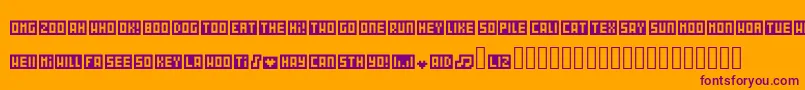 Wordbits Font – Purple Fonts on Orange Background