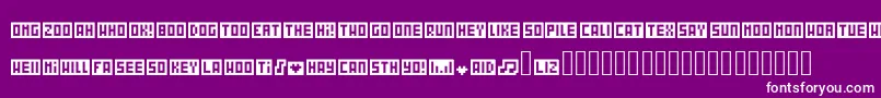 Wordbits Font – White Fonts on Purple Background