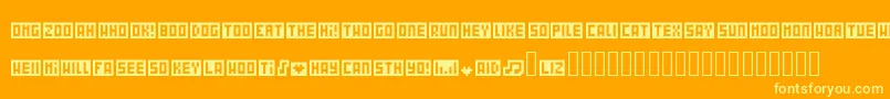 Шрифт Wordbits – жёлтые шрифты на оранжевом фоне