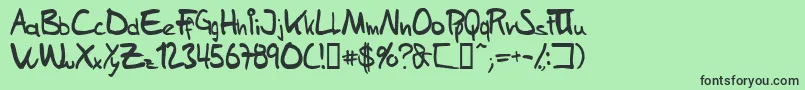 More about SamsHandwriting Font SamsHandwriting Font – Black Fonts on Green Background