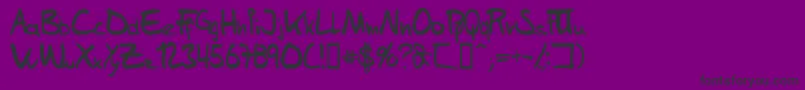 SamsHandwriting Font – Black Fonts on Purple Background