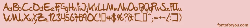 En savoir plus sur la police SamsHandwriting Police SamsHandwriting – polices brunes sur fond rose