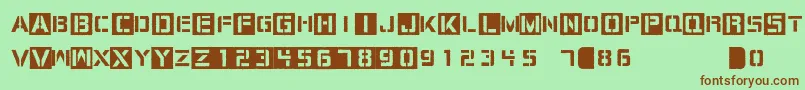 CargoBay Font – Brown Fonts on Green Background