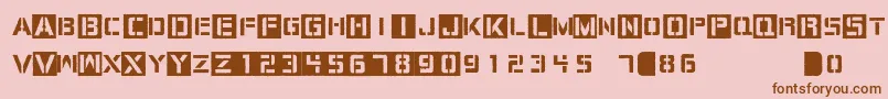 CargoBay-fontti – ruskeat fontit vaaleanpunaisella taustalla