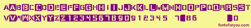 Шрифт CargoBay – фиолетовые шрифты на жёлтом фоне