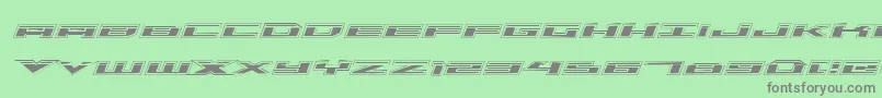 Triremelaseracadital Font – Gray Fonts on Green Background