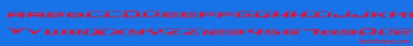 Triremelaseracadital Font – Red Fonts on Blue Background