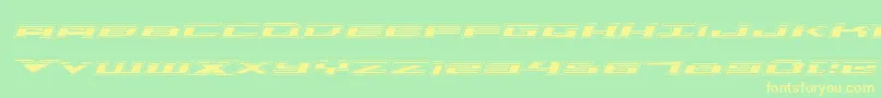 Triremelaseracadital Font – Yellow Fonts on Green Background