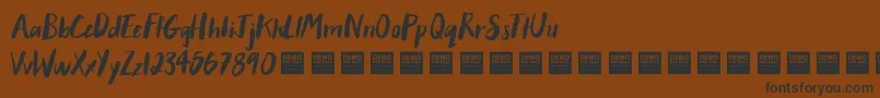 AfterHoursDemo Font – Black Fonts on Brown Background