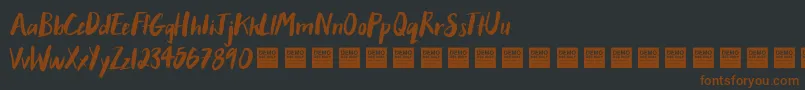 AfterHoursDemo Font – Brown Fonts on Black Background