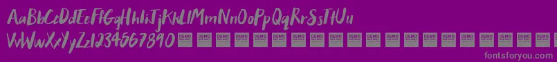 AfterHoursDemo-Schriftart – Graue Schriften auf violettem Hintergrund
