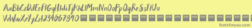 AfterHoursDemo Font – Gray Fonts on Yellow Background