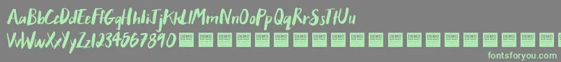 AfterHoursDemo Font – Green Fonts on Gray Background