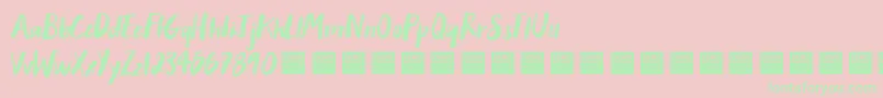 AfterHoursDemo Font – Green Fonts on Pink Background