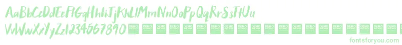 AfterHoursDemo Font – Green Fonts on White Background