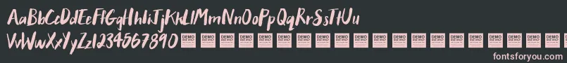 AfterHoursDemo Font – Pink Fonts on Black Background