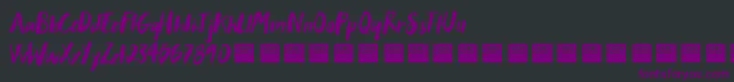 Шрифт AfterHoursDemo – фиолетовые шрифты на чёрном фоне