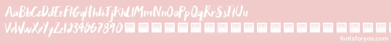 AfterHoursDemo Font – White Fonts on Pink Background