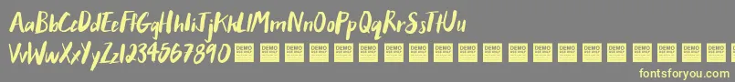 AfterHoursDemo Font – Yellow Fonts on Gray Background