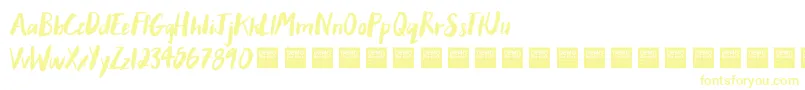 AfterHoursDemo Font – Yellow Fonts on White Background