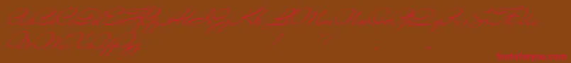 Versitia Font – Red Fonts on Brown Background