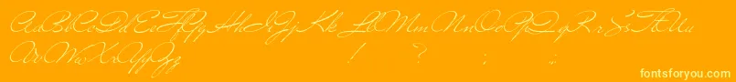 Versitia Font – Yellow Fonts on Orange Background