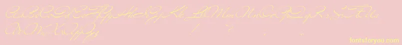 Versitia Font – Yellow Fonts on Pink Background