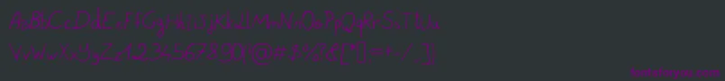 Шрифт PigeonScribble – фиолетовые шрифты на чёрном фоне