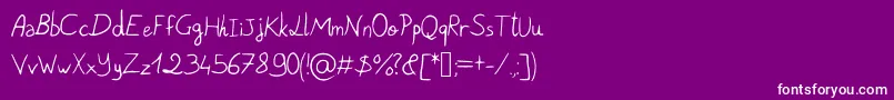 PigeonScribble Font – White Fonts on Purple Background