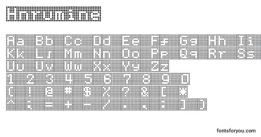 Шрифт Hnrumine – алфавит, цифры, специальные символы