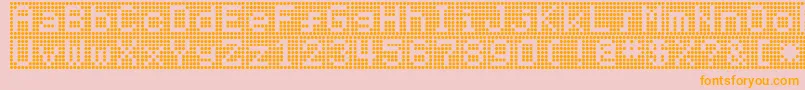 Hnrumine Font – Orange Fonts on Pink Background