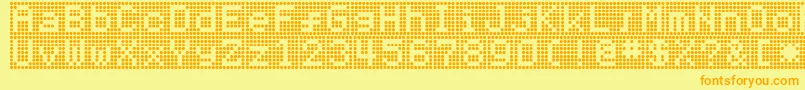 Hnrumine Font – Orange Fonts on Yellow Background