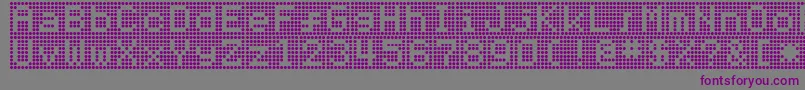 Hnrumine-fontti – violetit fontit harmaalla taustalla