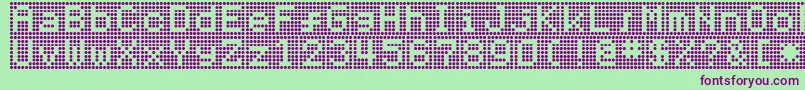 Hnrumine Font – Purple Fonts on Green Background