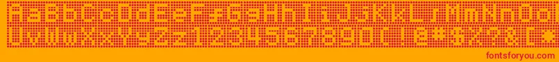 Hnrumine Font – Red Fonts on Orange Background