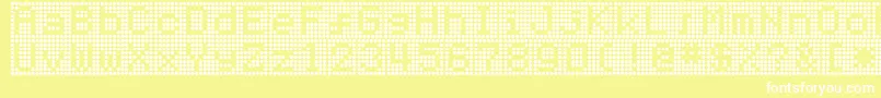 Hnrumine Font – White Fonts on Yellow Background