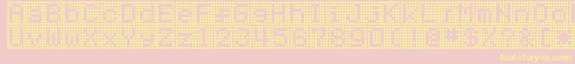 Hnrumine Font – Yellow Fonts on Pink Background