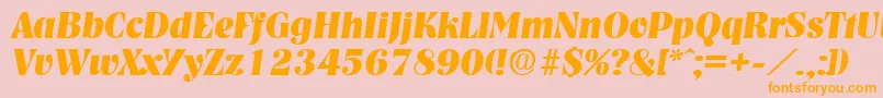 NashvilleBoldita Font – Orange Fonts on Pink Background