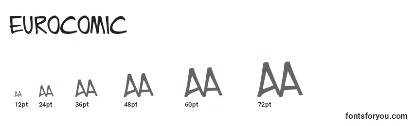Eurocomic Font Sizes