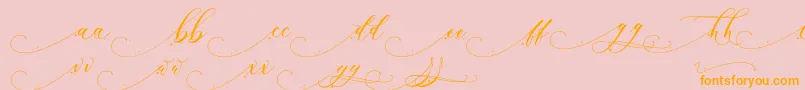 Inkland Font – Orange Fonts on Pink Background